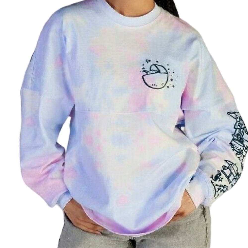 Disney Grogu Women's Pastel Tie-Dye Sweatshirt